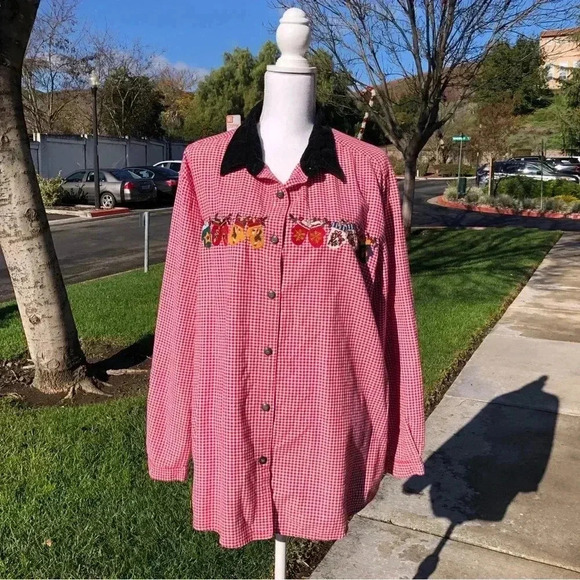 Bobbie Brooks Vintage 1980’s Christmas Blouse size 22W - Picture 1 of 6